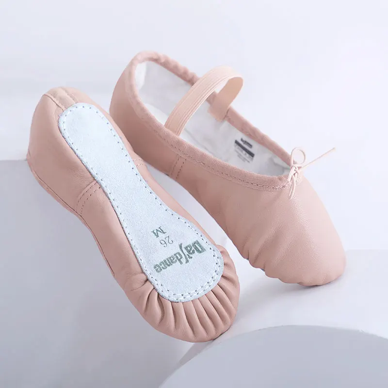 

Genuine Leather Ballet Shoes Sheepskin Dance Slippers, Bronze