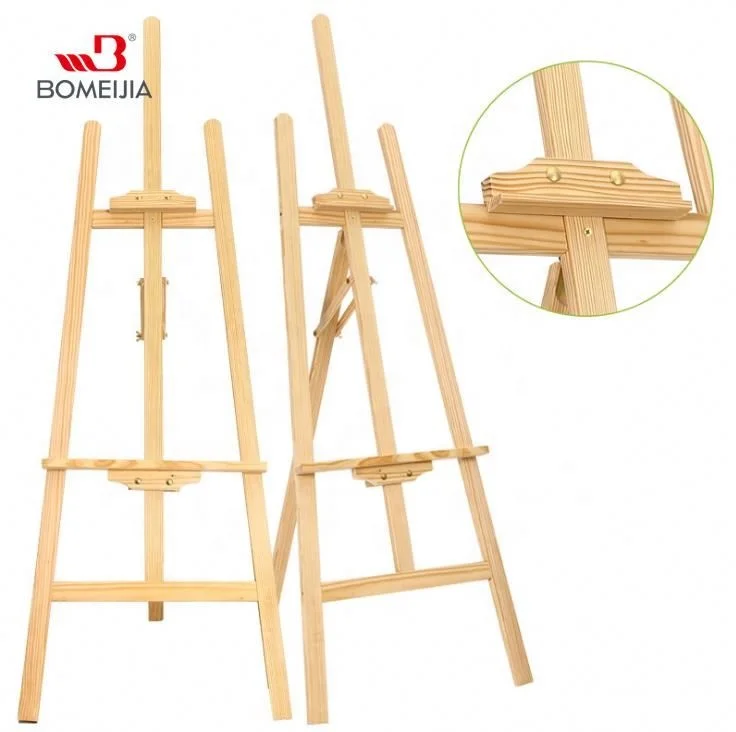 
BOMEIJIA New Products Amazon Hot Sale 1.45M Pine Wood Artist Easel Display Stand for Painting  (62071704722)