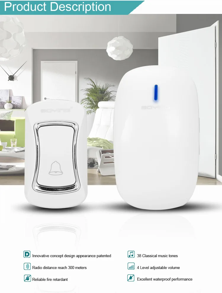 mechanical push button doorbell