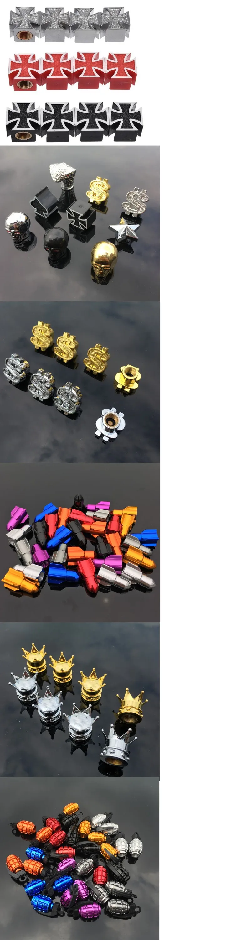 Green Hand Grenade Style  car tire air cap