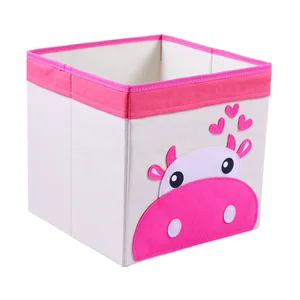 Image of Foldable baby storage box / clothes storage box with lid / Cube design storage box