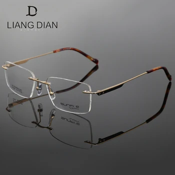 square rimless eyeglasses