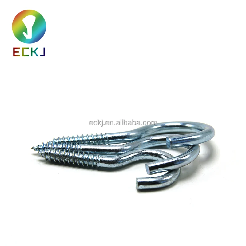 
Zinc Plated Metal hook screw Open Eye Screw hook carbon steel wood thread eye hook screw 