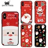 Merry Christmas Phone Case For iPhone XR X XS XS Max Tempered Protective Phone Cover Case for iPhone 6 7 8 Plus 6s New Year Case
