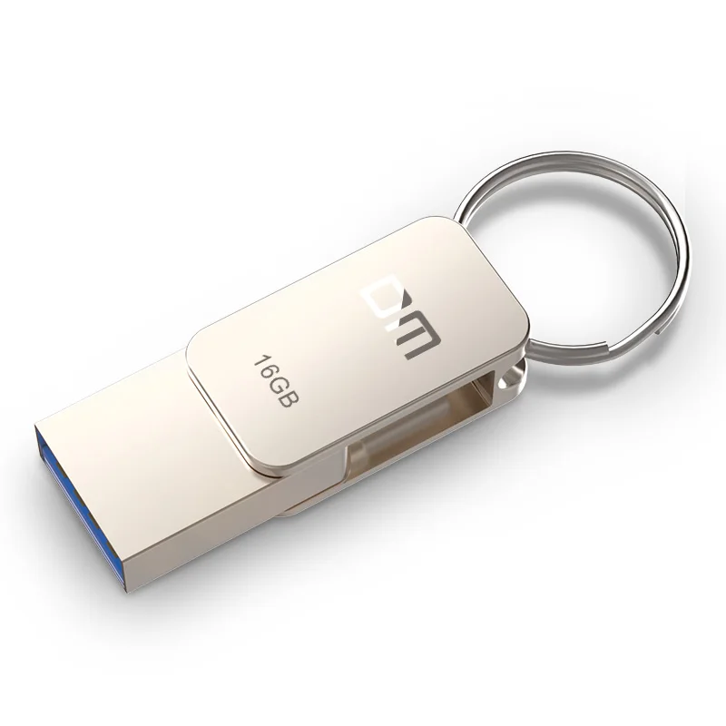 

DM branded High performance type c golden silver usb flash drive 3.0 PD059