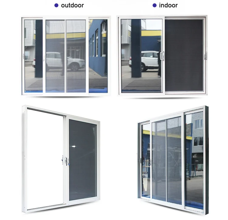 AS1288 standard aluminum glass triple sliding doors screen