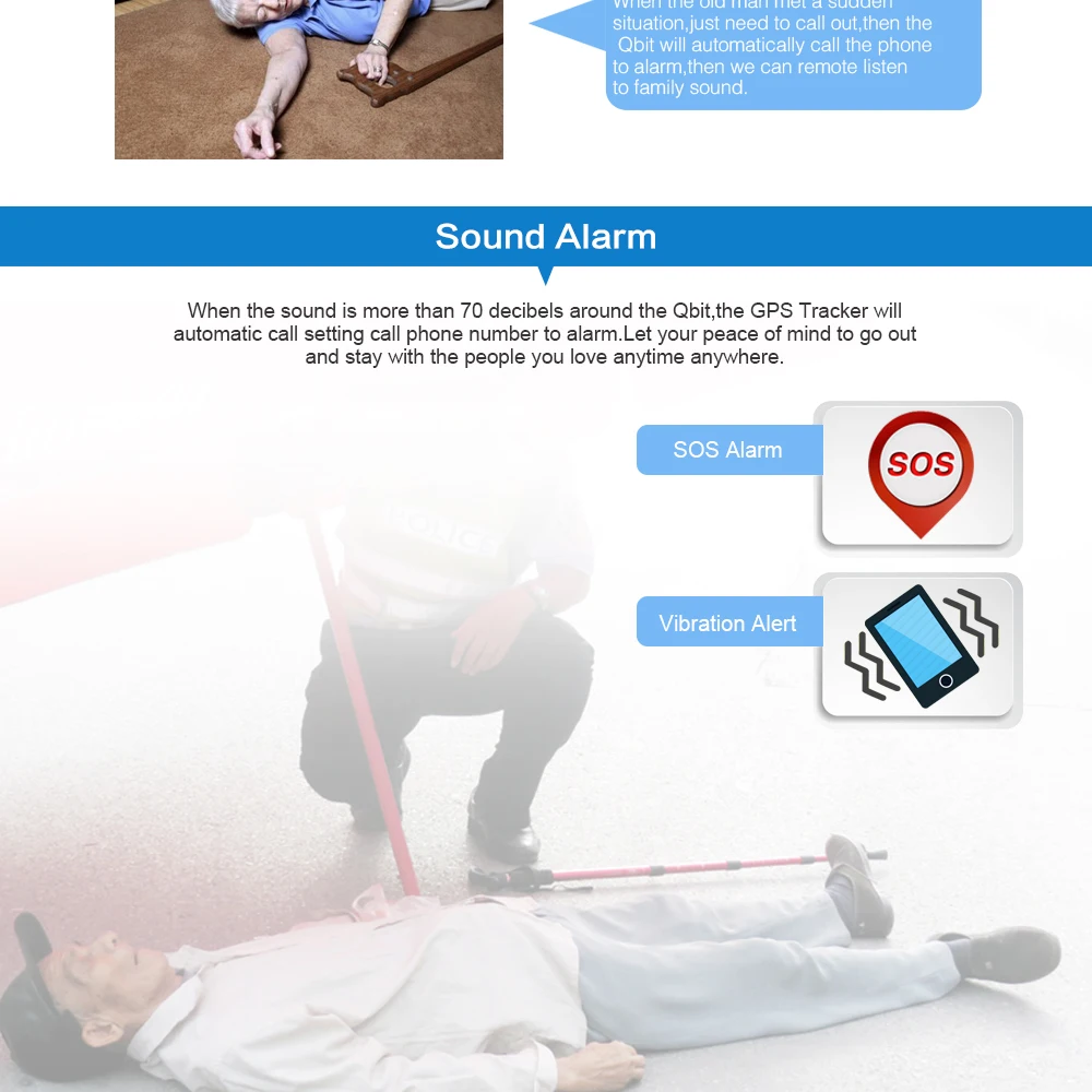 Portable Mini Qbit Q1 Gsm Gprs Gps Tracker Sos Gps Wifi Positioning Sound Alarm App Real Time