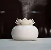 Flower Essential Oil Diffuser Decorative Aromatherapy Diffuser,Cute Lotus Ceramic Humidifier Crafts Ornaments USB Time Diffusor