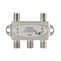 

4 in 1 4 x 1 DiSEqc 4-way Wideband Switch DS-04C High Isolation Connect 4 Satellite Dishes 4 LNB For Satellite Receiver