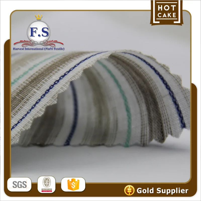 
eco-friendly 100% linen plaid check fabric clothing china shirting textile 