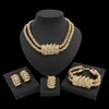 Yulaili Jewelry Manufacturer 2019 24K Gold Plated Jewelry African Fashion Jewelry Earrings Bracelet