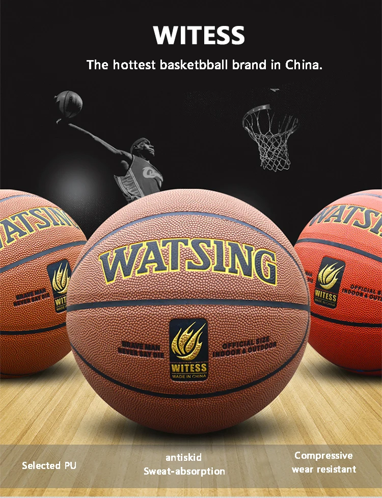 custom laser engraving words text basketball star skidproof PU size 7 basketball for outdoor playing cement ground