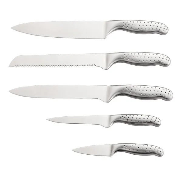 TPR +PP handle 5 pcs kitchen knife set