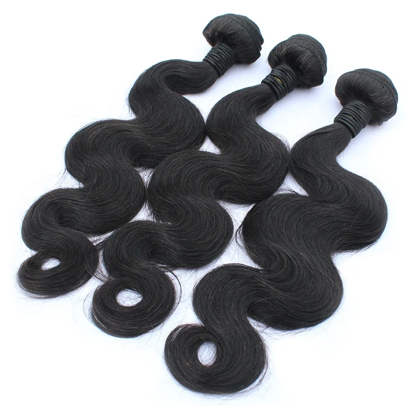 

Wholesale Brazilian Human Hair Extensions Body Wave Virgin Hair, Natural black