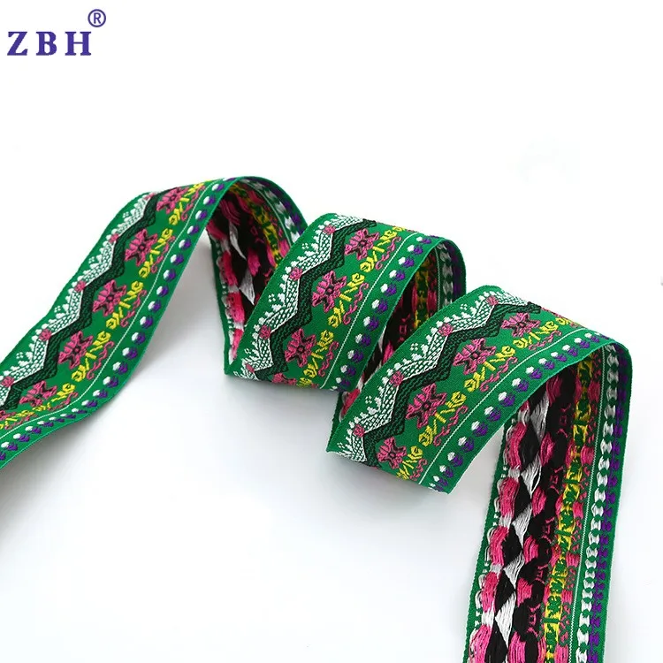 Ethnic Style Jacquard Ribbon Embroidery Polyester Ribbon Ethnic ...