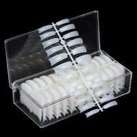 

Ultra thin matte inside printing coffin style false nail tips 500pcs in box