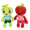 Custom 8" stuffed plush fruit toys apple,banana, cherry,strawberry pineapple plush toy manufacturer