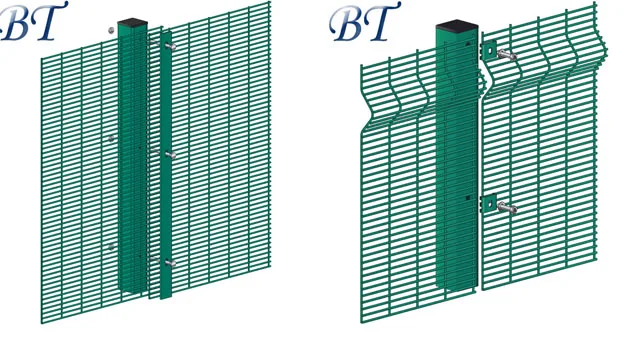 Cheap Galvanized Anti Climb Metal 3 Wave Bends 358 Security Wire Mesh Fence With Barbed Wire.jpg