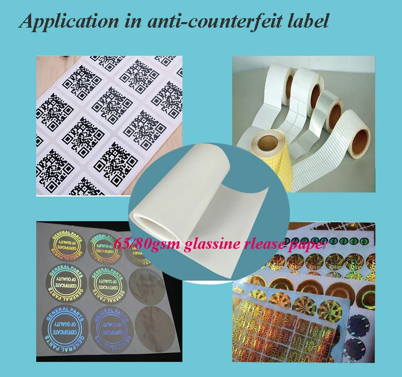 moisture proof blue glassine silicone backing paper