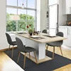 Wholesale modern fabric luxury black powder coating legs dining chair