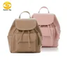 Custom make pu leather backpack daily school bag for girls women candy color Travel Daypack College Bookbag