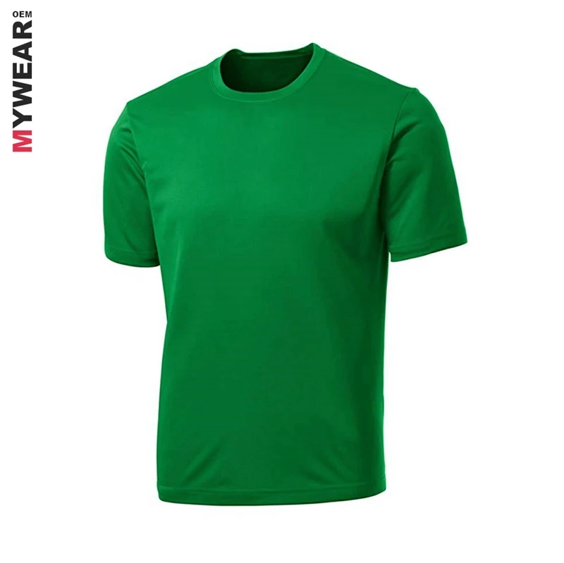 Custom Men Neon Green T-shirt Polyester Dry Fit Gym Tshirt Private ...