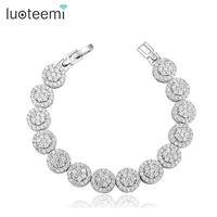 

LUOTEEMI 2017 Fashionable Jewelry Hand-set Micro Inlay Craft AAA CZ Diamond Bijouterie Studded Bracelet for women