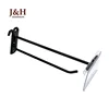 Store Fixture 6" 8" 10" Metal Chrome Grid Panel Double Prong Scanning Display Hook Powder Coating Black Gridwall Scanner Hooks