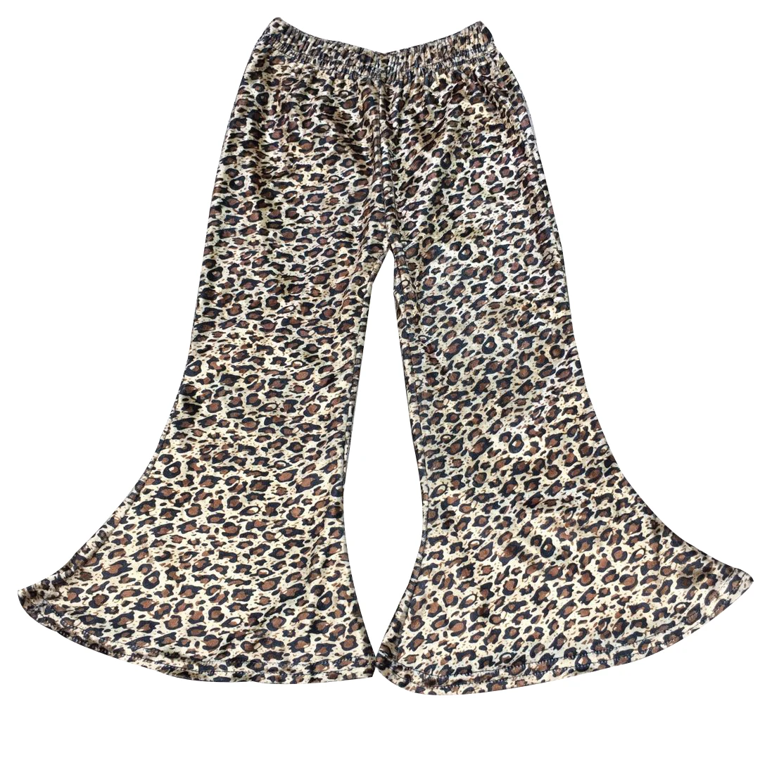 Best Selling Wholesale Leopard Print Ruffle Leggings Girls Velvet Kids ...