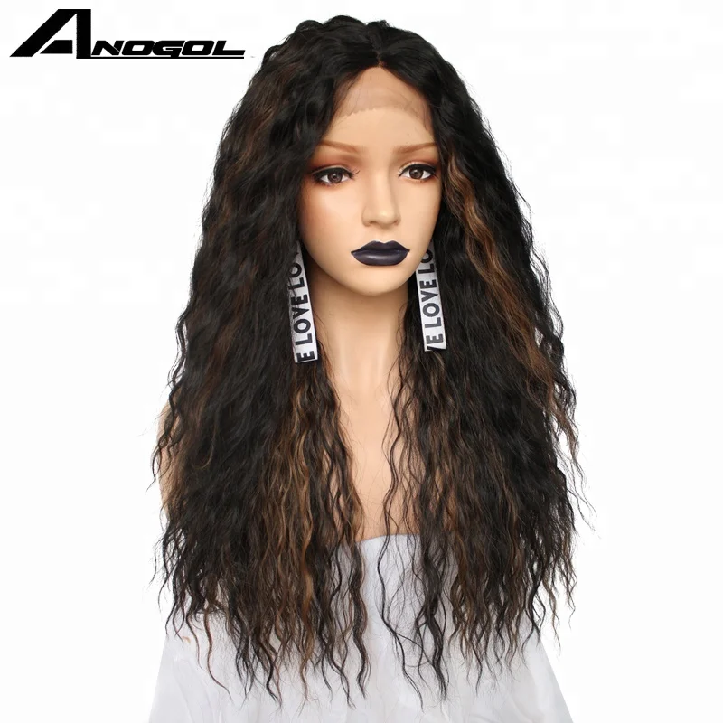 

Anogol Futura Wig Synthetic Lace Front Wigs Curly Wig