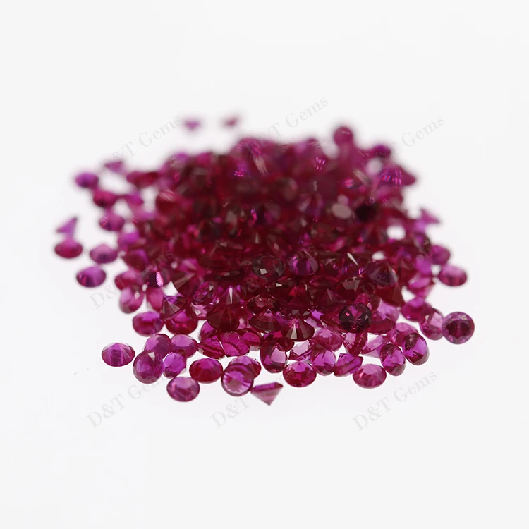 

wholesale machine cut 1.0mm natural dark red ruby stone price per carat