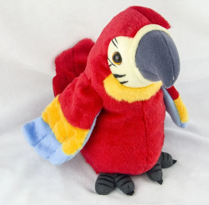 talking parrot plush toy