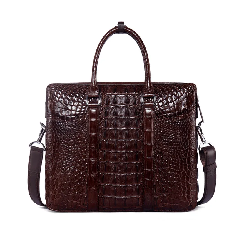 MX-007 Business Laptop Handbag Crocodile Genuine Leather Male Top-handle Men Messenger Bags Alligator Shoulder Tote Bag