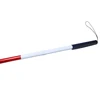 Four-fold thickened aluminum alloy blind old guide cane with fluorescent warning