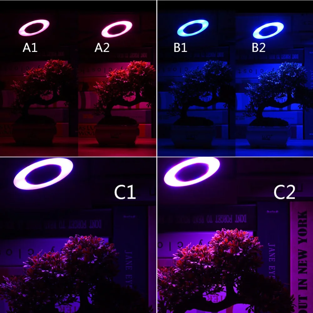 Accelerate Garden Vegetable Flowers Potted Plants Growth 10W LED Grow Lamp 3 Mode Dimmable High Bright Holder Clip Plant Light