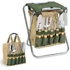 C&C Outdoor Gardening Tote Bag garden tool kit Women's Garden Oxford Cloth Bag Tool Organizer Storage Bag