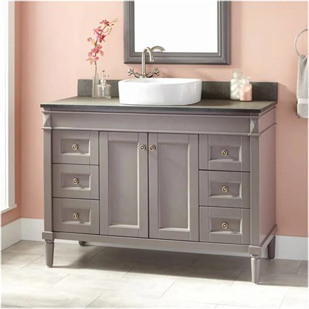 
floorstanding white bathroom vanity 
