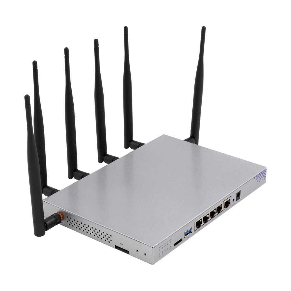 

high end gigabit gsm 4g lte Ethernet openwrt 5 ports mobile hotspot unlock router, Silver