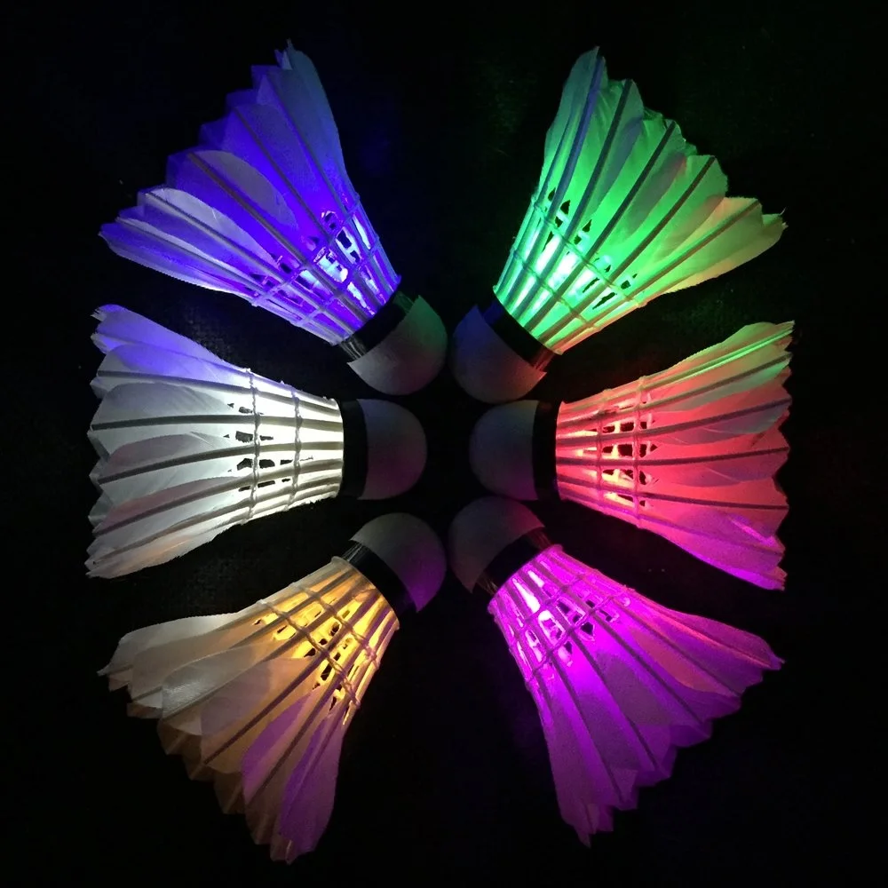 
High durability LED badminton unique Shuttlecock colorful badminton Shuttlecock 8 pcs 