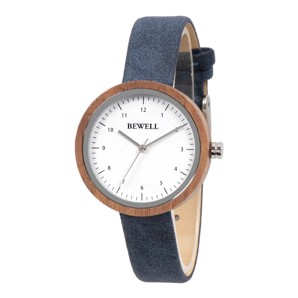 

Newest Leather Band Bamboo Wooden Watch Cheap Wooden Watch Ladies Wristwatches