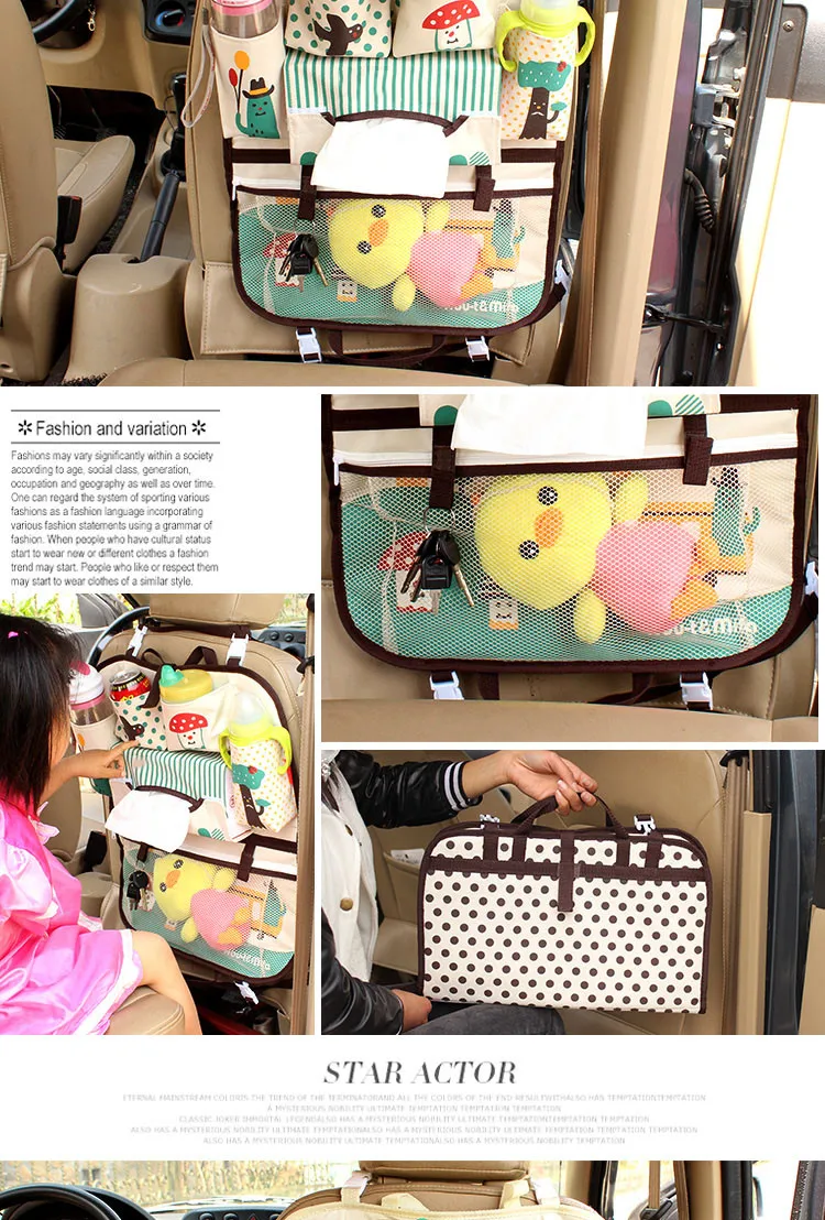 Backseat Car Organizer Kids Toy Baby Travel Accessories Storage Bag