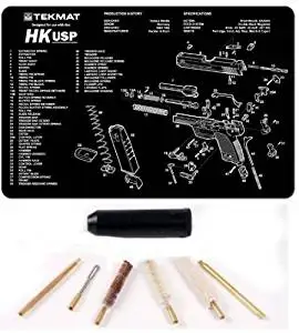 Ultimate Arms Gear Heckler & Koch USP Complete Pistol Armorer Kit Includes: Gunsmith Cleaning Work Tool Bench Gun Mat + Compact Pocket Sized Travelling Cleaning Kit For .38 , .357 , 9mm Caliber Pistol Handgun