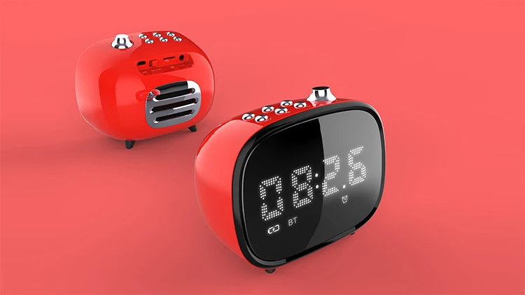 2019 New Arrival Fashion Design Multi-functional LED Screen Wireless Kids Bluetooth Speaker With Alarm Clock And FM Radio - ANKUX.COM
