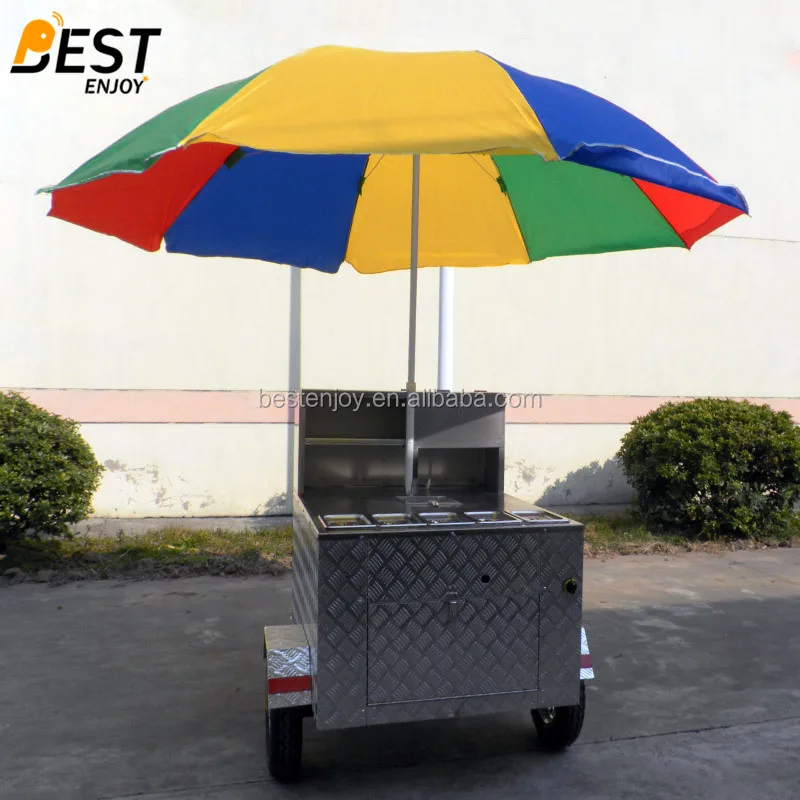 China factory checkered plate mobile cheap hot dog hotdog cart - 08