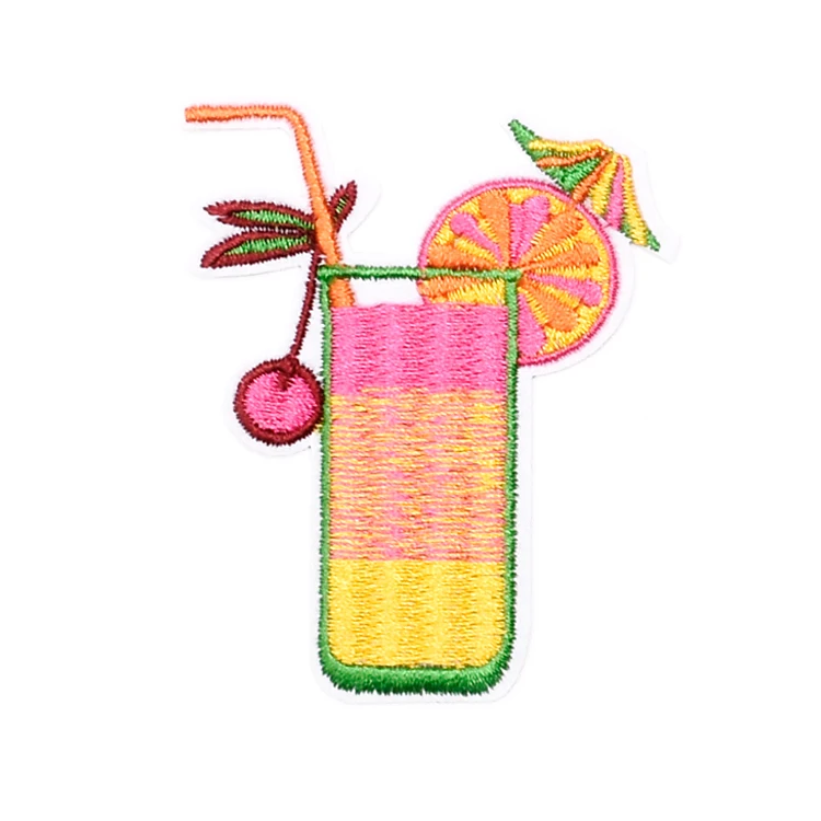Embroidery Border Iron On Custom Own Logo Wholesale Clothing Woven Patch