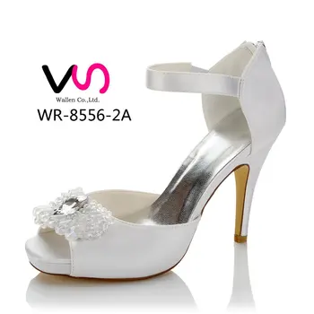 Nice 10cm High Heel Wedding Dress Shoes With Small Platform