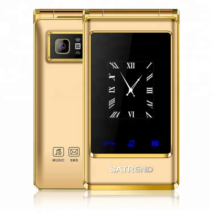 

2021 GSM quad band 3.0 inch touch screen telefone ,A15 dual sim dual lcd Flip mobile phone with camera, Black, gold, coffee