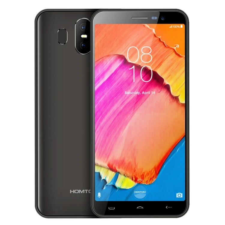 

HOMTOM S17 Mobile Phone 2GB+16GB Dual Back Cameras Face ID & Fingerprint Identification 5.5 inch Android Smartphone, Black gold