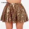 2018 Modern Fashion Full Sequins Mini A Line Skirt Sexy Women Party Club Bling Bling Skirt EK9012