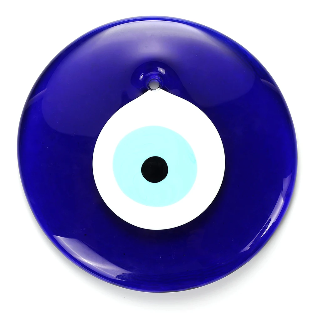 

EVIL EYE 1 PCS 19.5*19.5cm GlassTurkish extra large pendant Blue eye interior with petal shape charm EY5124